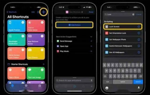 红花岗苹果14锁屏维修店分享iPhone14升级iOS16.4后如何创建锁屏快捷方式 